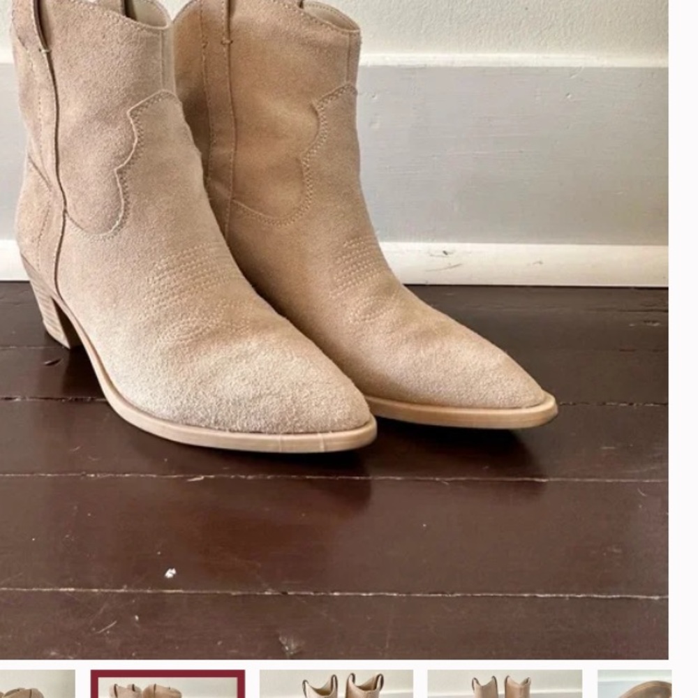 Dolce Vita Solow Western Bootie -Size 8.5 and 9 Dune Suede Color - Picture 8 of 16